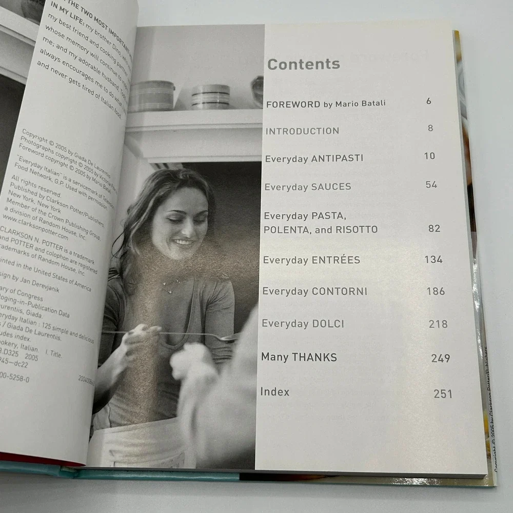 Everyday Italian Giada‎ De Laurentiis 125 Simple Recipes Cookbook Hardcover